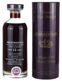 Edradour 12 Year Old 2009 (cask 385) Natural Cask Strength - Ibisco Decanter	