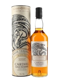 house targaryen & cardhu gold reserve - game of thrones single malts collection
