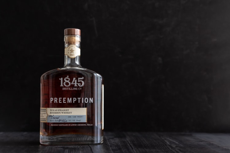 1845 Distilling Preemption, Texas Straight Bourbon Whiskey