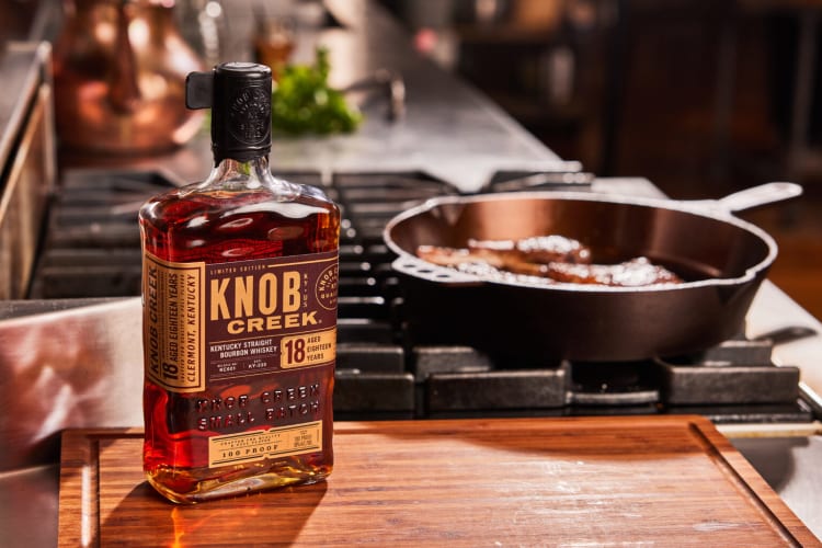 Knob Creek 18 With Smithey Cast Iron Skillet