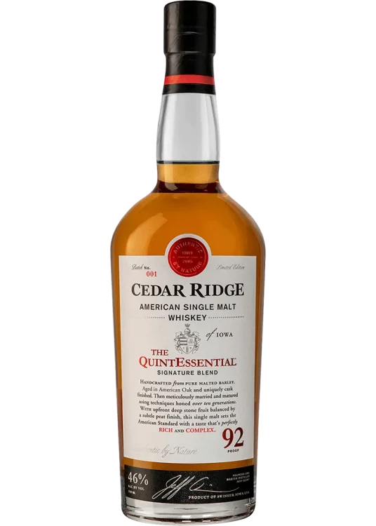 Cedar Ridge The Quintessential American Single Malt Whiskey