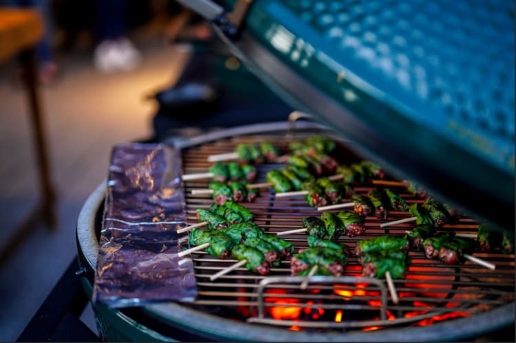 9. Grilled Beef, Basil & Bourbon Rolls