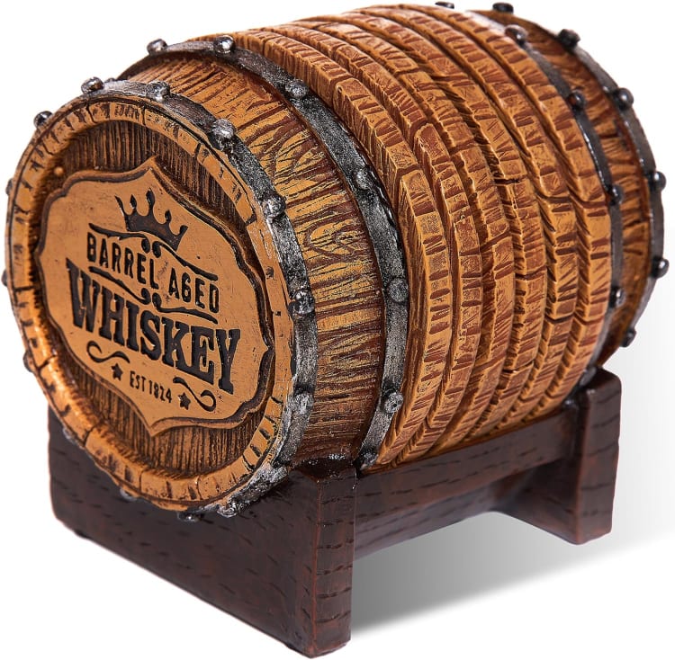 Whiskey Barrel Coaster Set