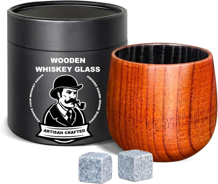 Charred Wooden Whiskey Glasses