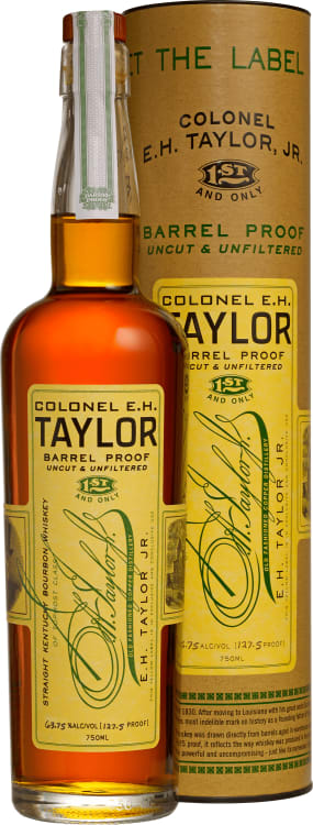 E.H. Taylor Barrel Proof (usually 127–135 proof, uncut & unfiltered)