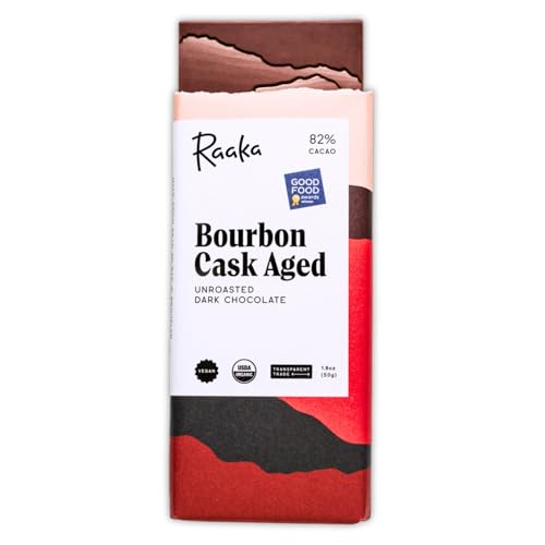 Raaka Chocolate Bourbon Cask Aged 82% Dark Chocolate Bar