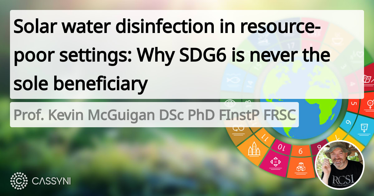 Slide Outline for Solar water disinfection in resourcepoor settings