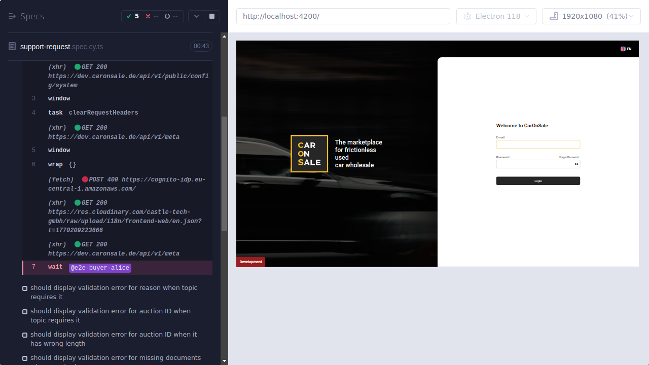 Screenshot: core/support-request.spec.cy.ts/Support_Request_--_Support_Request_Form_--_should_enforce_character_limit_on_description_field_when_pasting_text_--_before_each_hook_failed.png