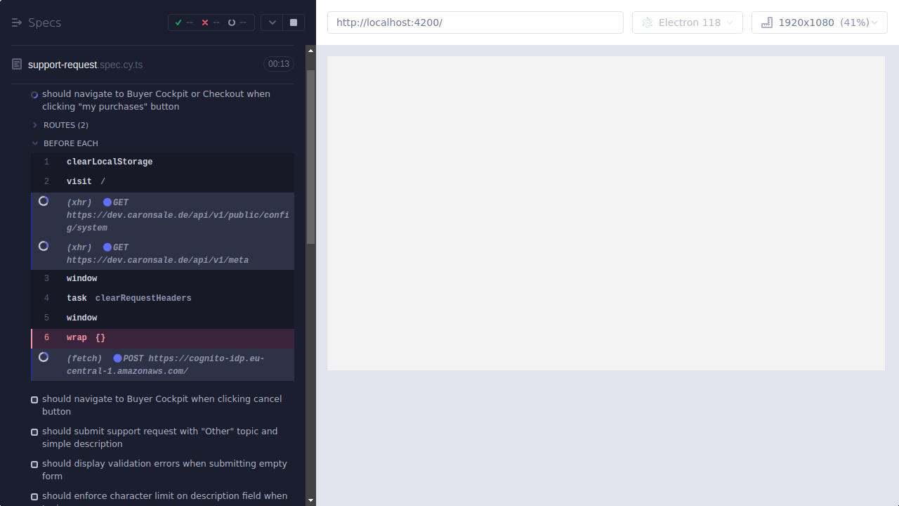 Screenshot: core/support-request.spec.cy.ts/Support_Request_--_Support_Request_Form_--_should_navigate_to_Buyer_Cockpit_or_Checkout_when_clicking_my_purchases_button_--_before_each_hook_failed.png
