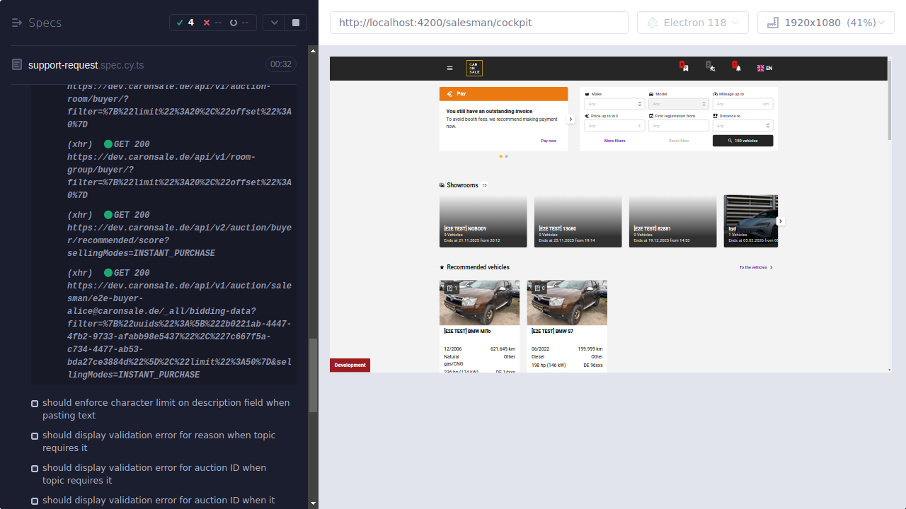 Screenshot: core/support-request.spec.cy.ts/Support_Request_--_Support_Request_Form_--_should_enforce_character_limit_on_description_field_when_typing_--_before_each_hook_failed.png