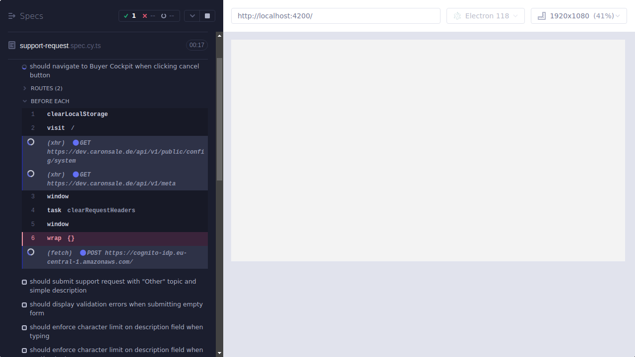 Screenshot: core/support-request.spec.cy.ts/Support_Request_--_Support_Request_Form_--_should_navigate_to_Buyer_Cockpit_when_clicking_cancel_button_--_before_each_hook_failed.png