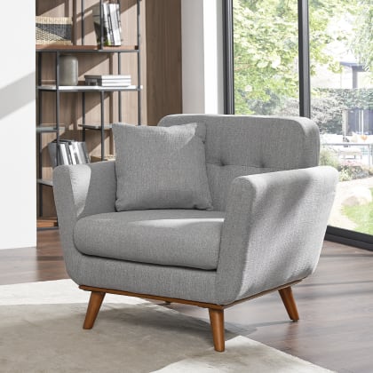 Hans Armchair Light Gray Castlery United States Hans Armchair Light Gray Castlery, Living Room Armchair