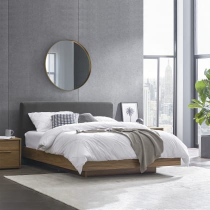 Joseph Bed With 2 Bedside Tables Stone Grey Queen Castlery Singapore Joseph Bed With 2 Bedside Tables, Queen Bed And Bedside Tables