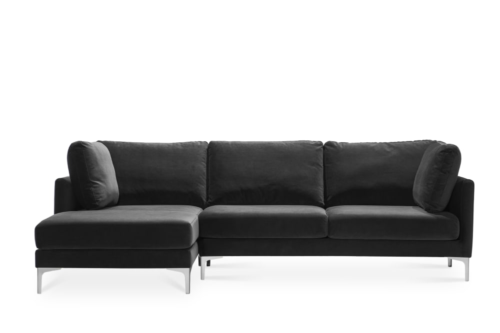 Adams Chaise Sectional Sofa Pearl Beige Brass Left Facing Castlery United States Adams Chaise Sectional Sofa Pearl, Adams Chaise Sectional Sofa Leather