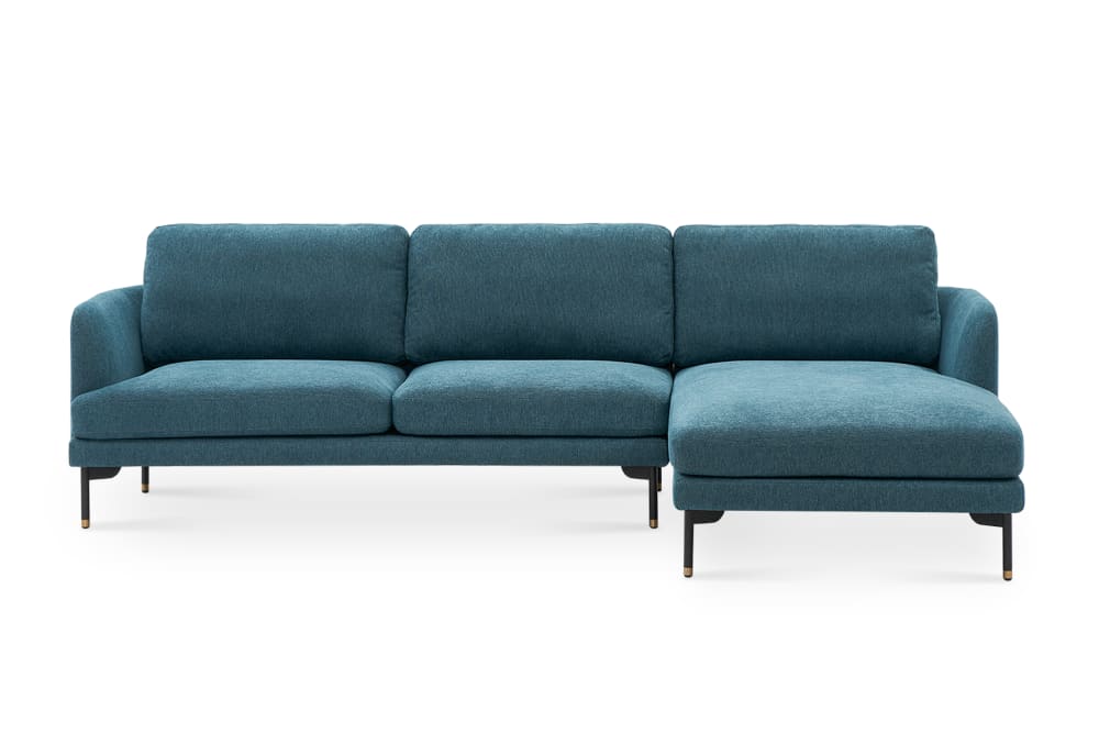Pebble Chaise Sectional Sofa Brass Cap Right Facing Shadow Grey Castlery Singapore Pebble Chaise Sectional Sofa Brass Cap, Sectional Sofa Right Facing Chaise