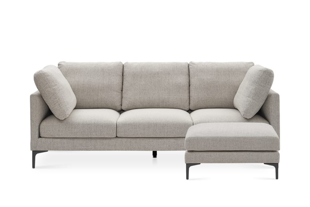 Three seater couch sales with ottoman