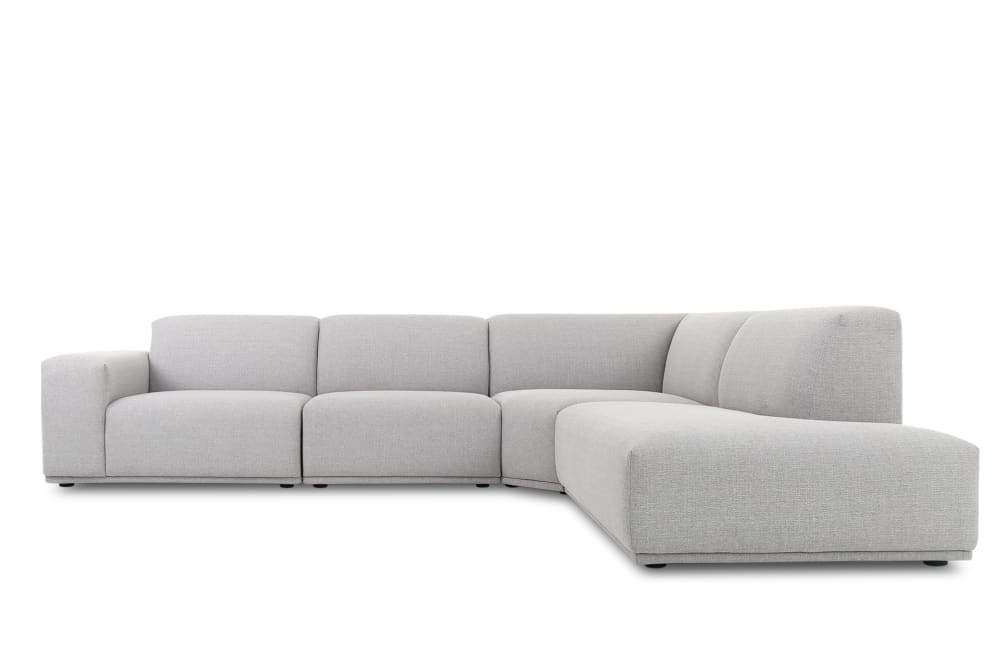 Todd Extended Sectional Chaise Sofa Light Gray Left Facing Castlery United States Todd Extended Sectional Chaise Sofa, Leather Sectional Sofa Bed Vancouver