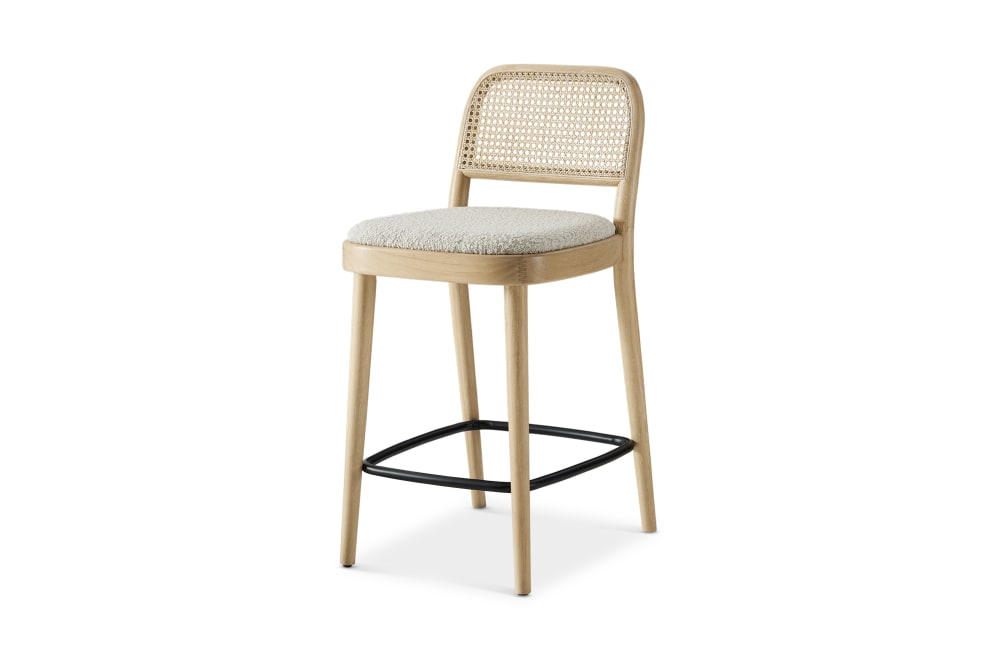Edith Cane Counter Stool White Wash Castlery Singapore