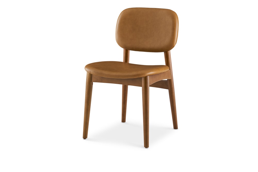 Walnut leather chair best sale