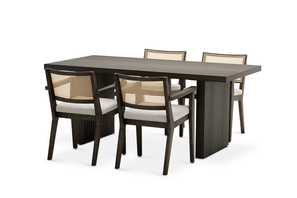 Sloane Dining Set for 6-8 | Stylish & Spacious