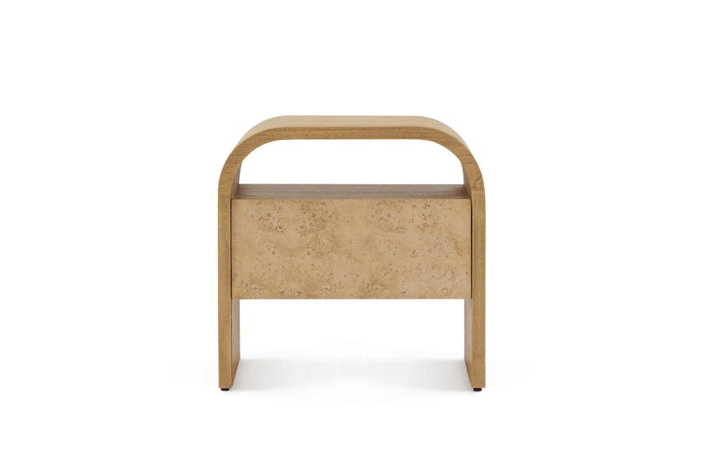 Crescent 1-Drawer Nightstand | Stylish Bedroom Storage