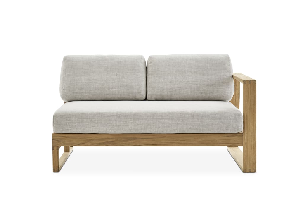 Rio Outdoor Teak Right Facing 2 Seater Sofa