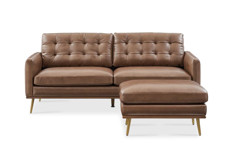 Isaac Leather Sofa Cognac Castlery United States