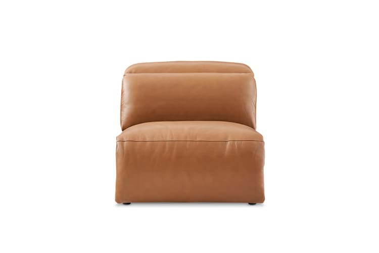 Jaron Leather Armless Sofa