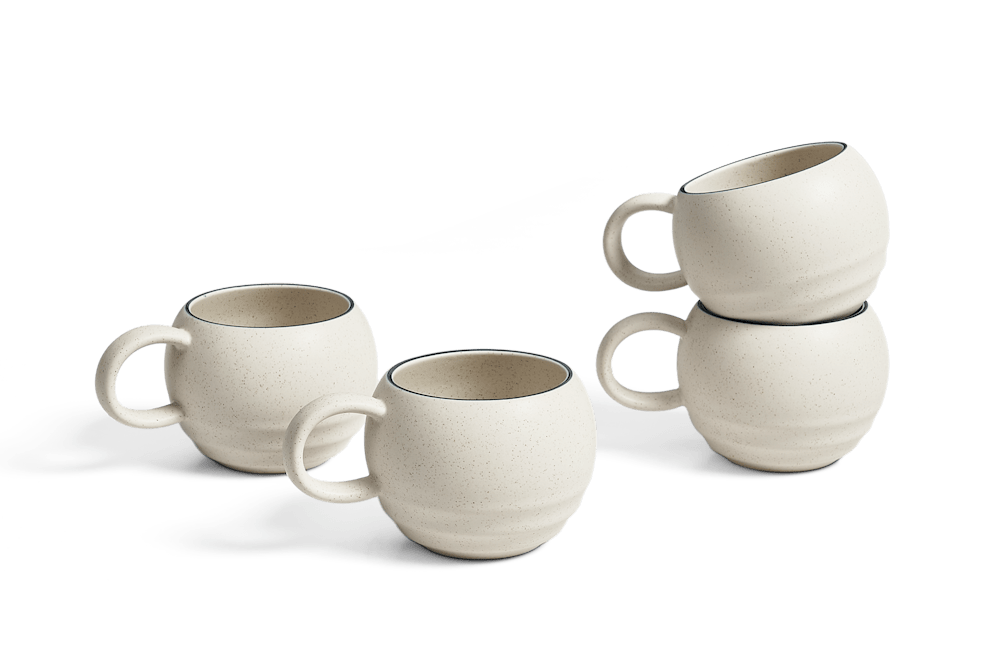Sandy Collection Sandy Mugs, Set of 4 | Castlery Singapore