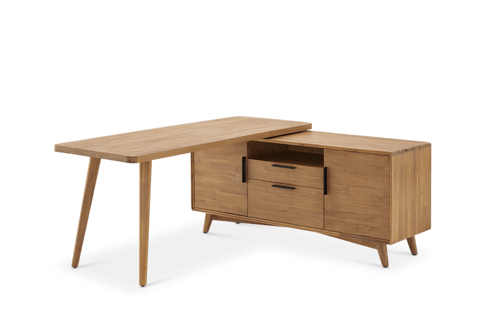 Seb L-Shaped Desk by Castlery