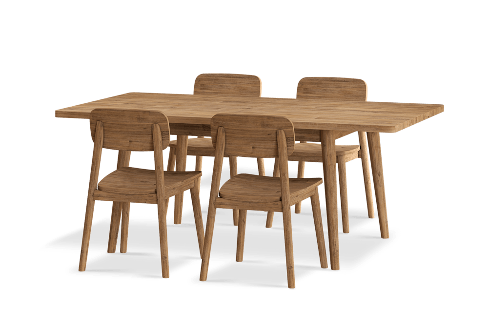 Seb Extendable Dining Set for 6-8 | Castlery US
