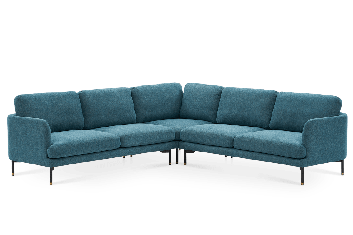 Pebble Blue L-Shape Sectional Sofa