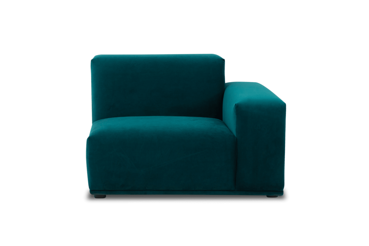Todd Teal Velvet Right Corner Sofa
