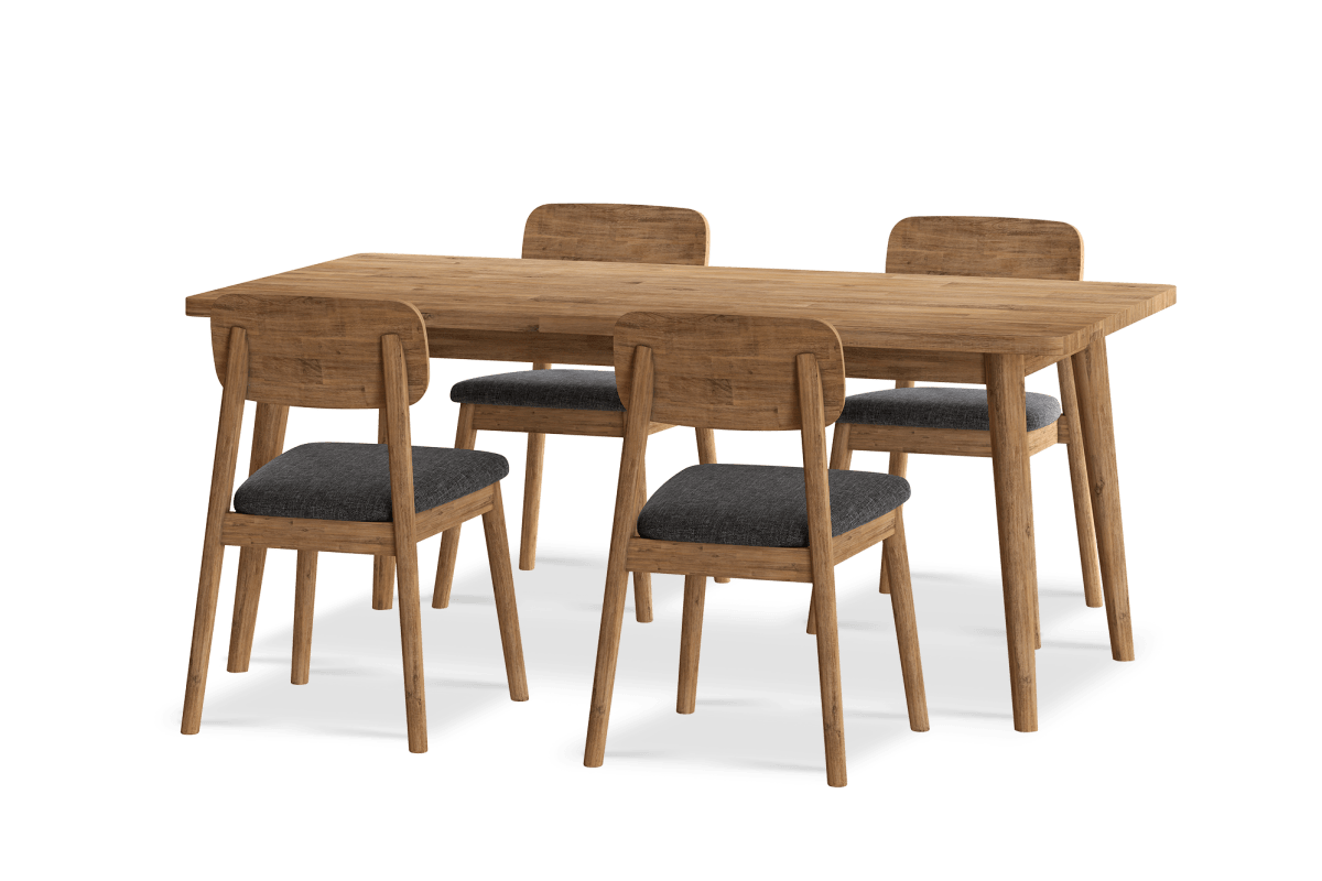 Seb Dining Table Set, 59 with 4 Chairs