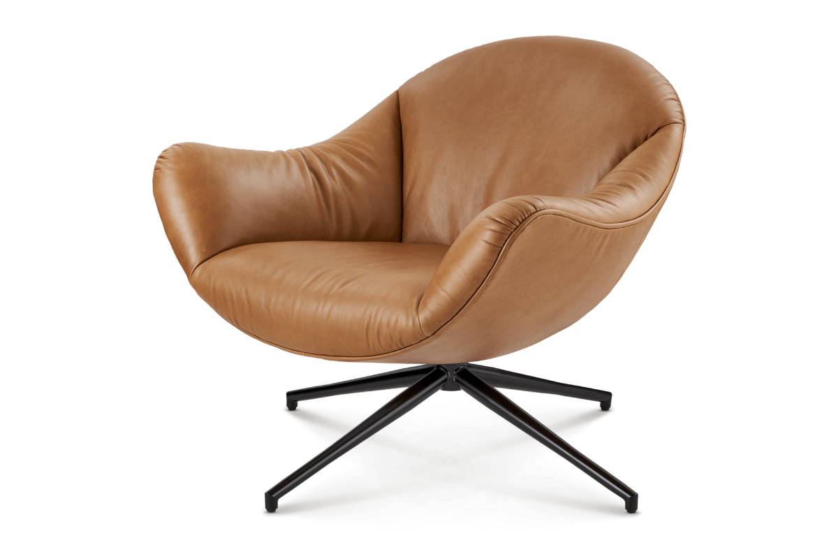 Arden Leather Swivel Armchair