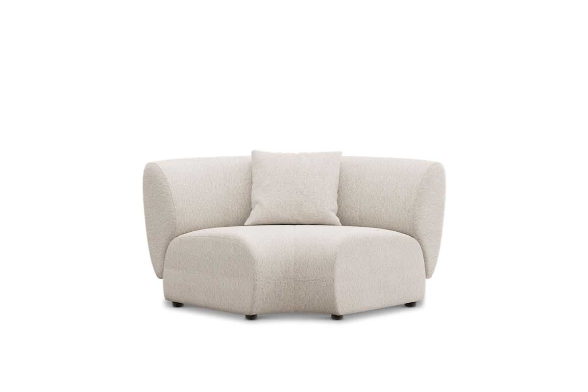 Auburn Performance Fabric Curve Corner Couch | Castlery US