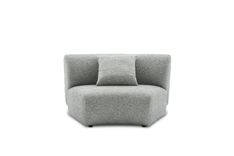 Auburn Performance Fabric Curve Wedge Sofa