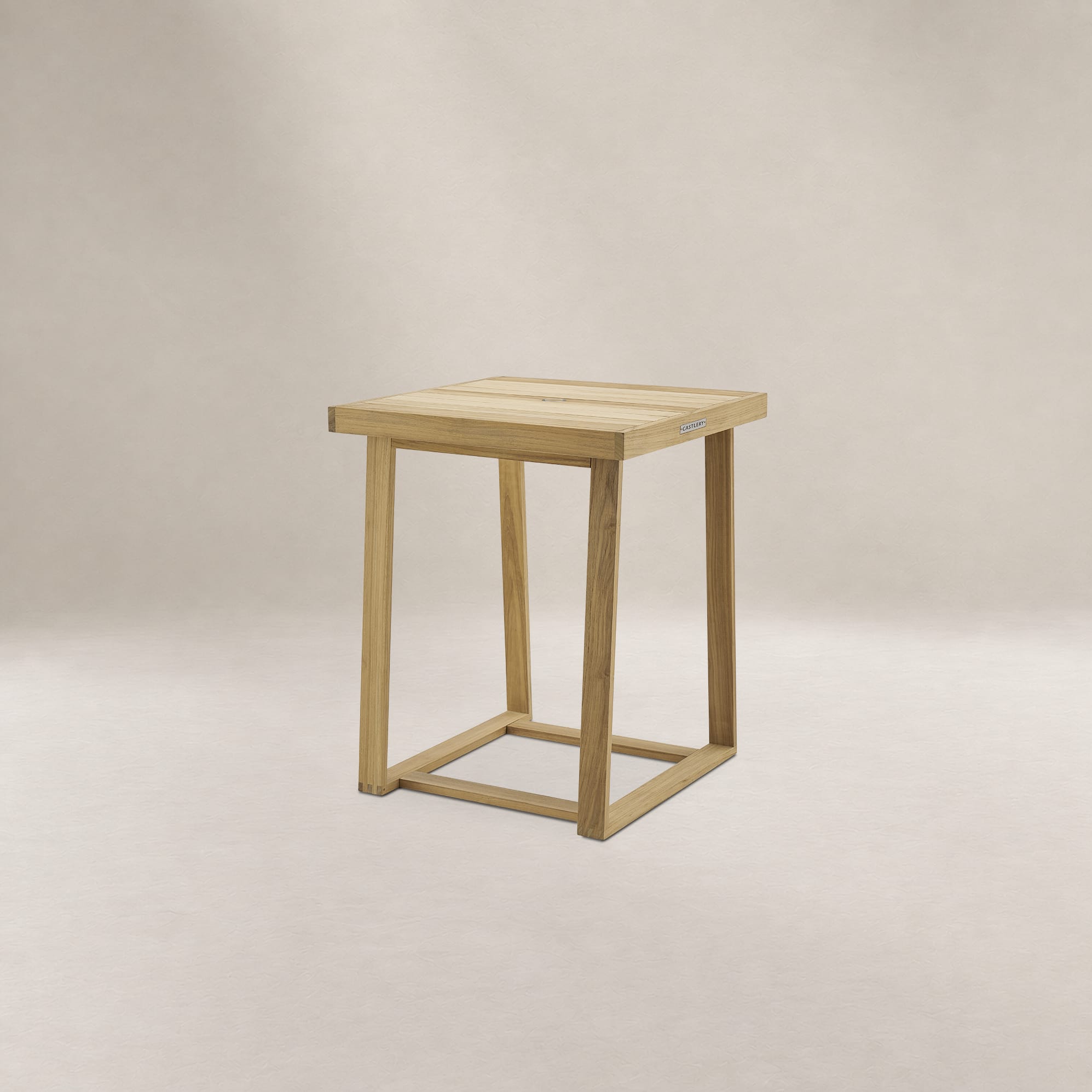 Rio Outdoor Teak Square Bar Table | Castlery US