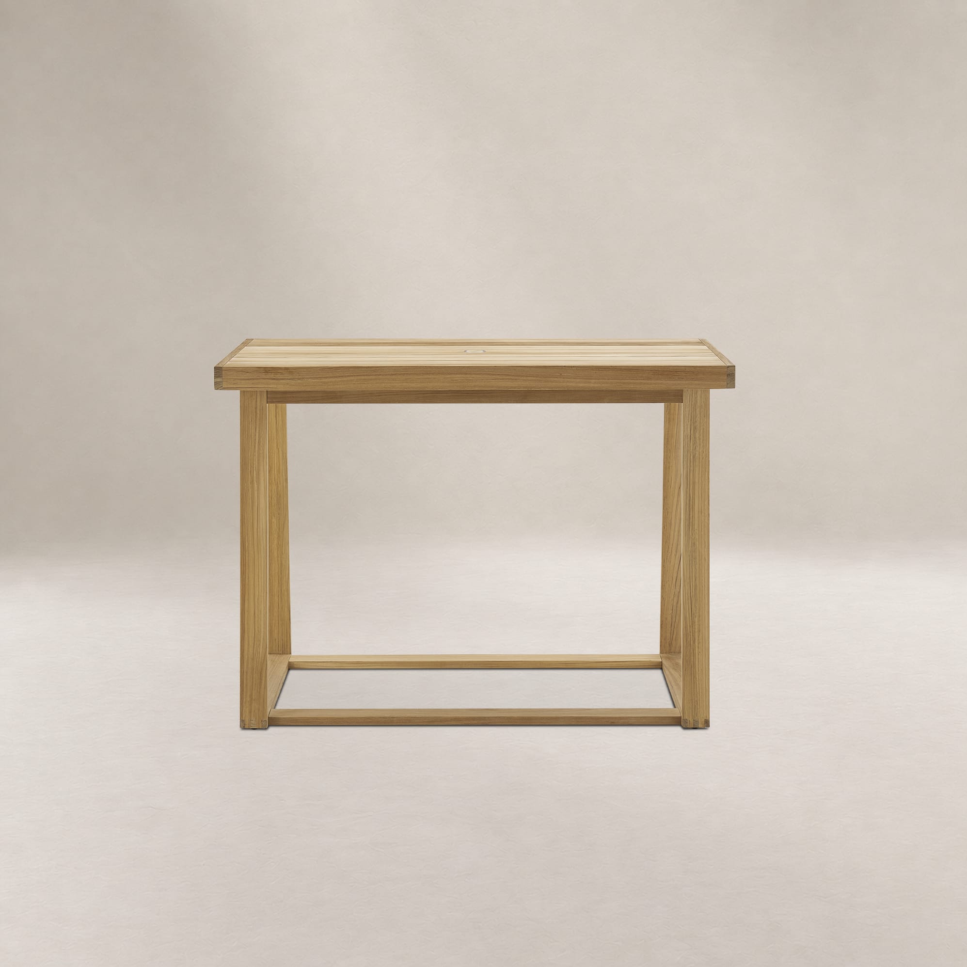 Rio Outdoor Teak Rectangular Bar Table | Castlery US