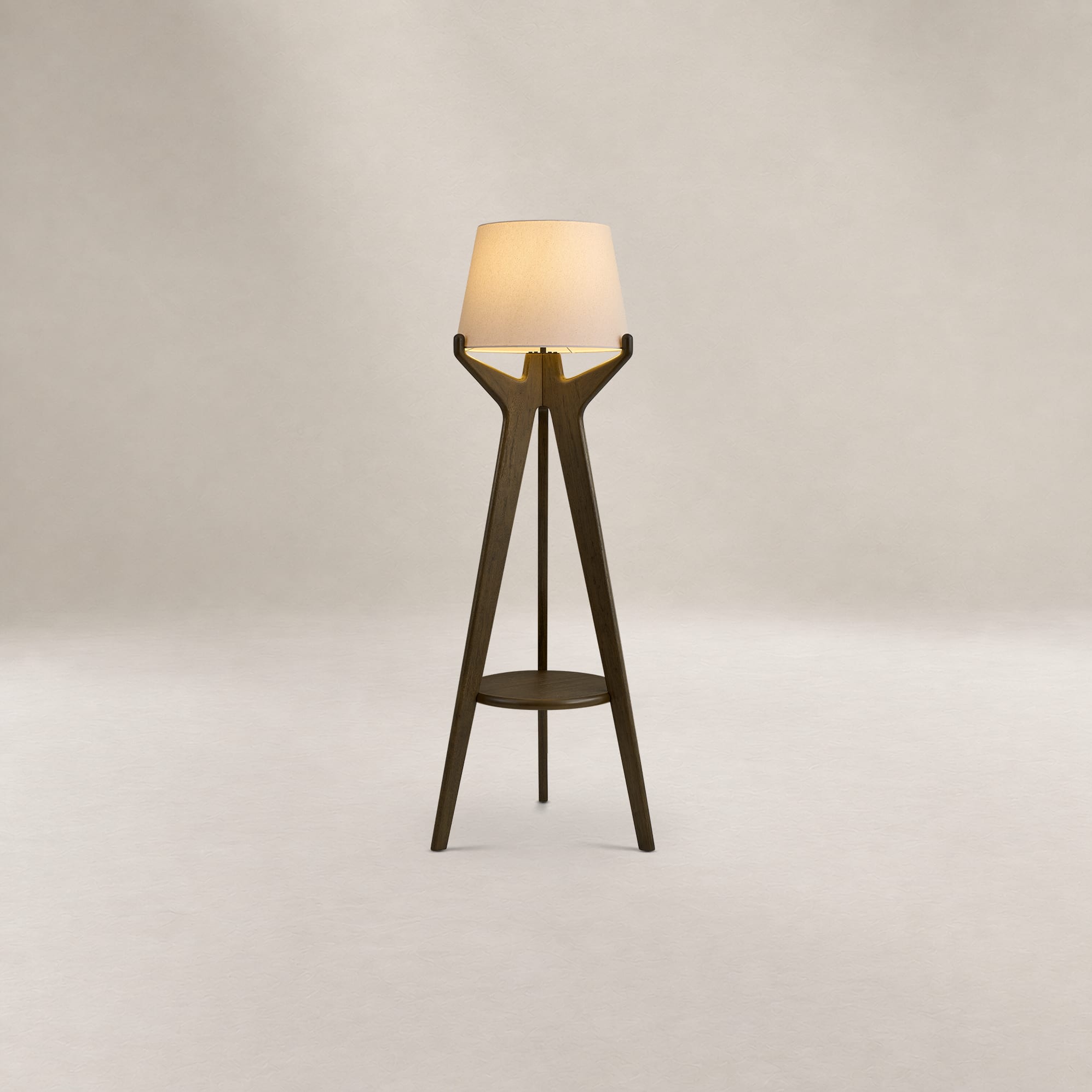 Karo Tripod Floor Lamp, Caramel | Castlery US