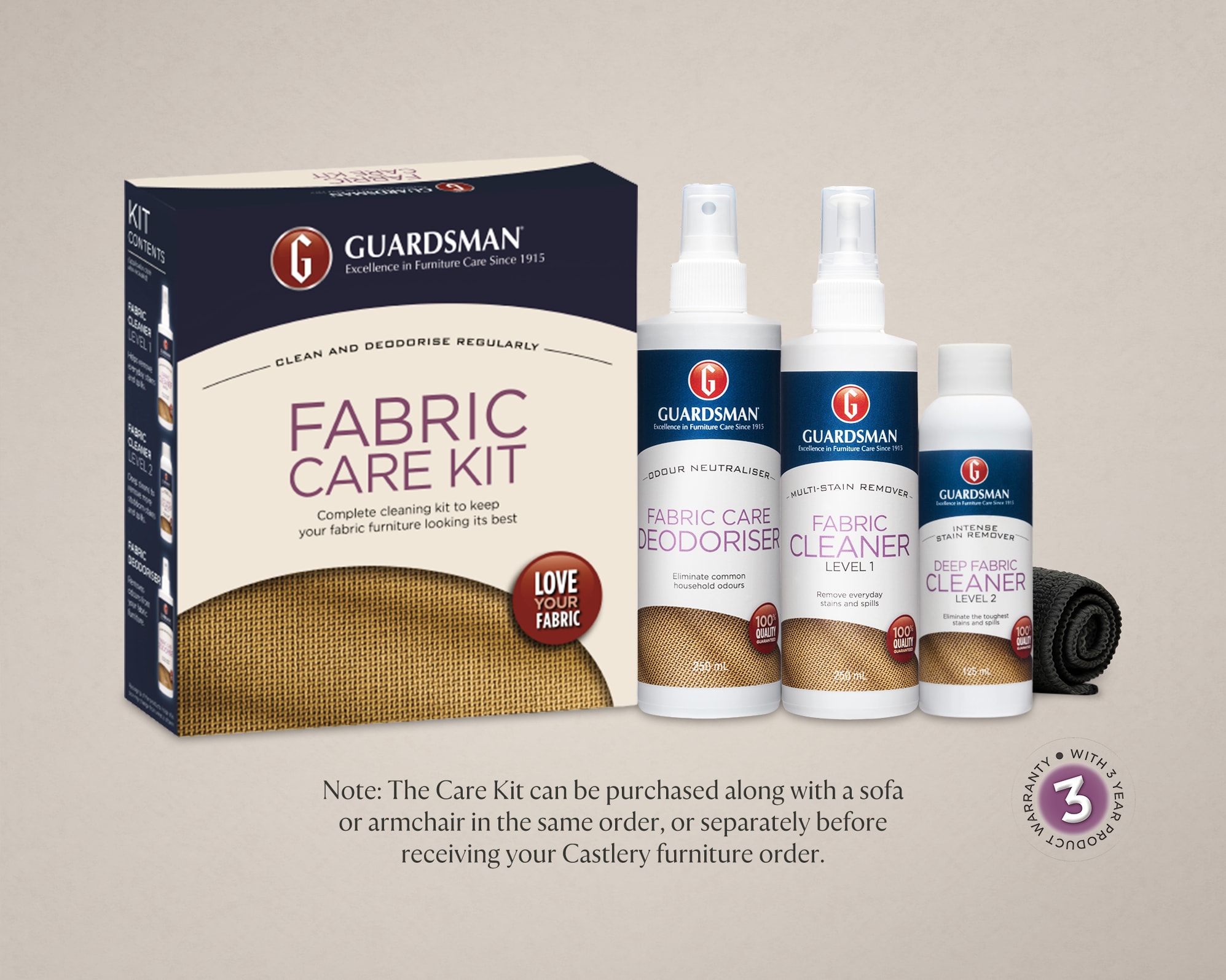 Fabric Care Kit with 3 Year Accident Protection Plan 0