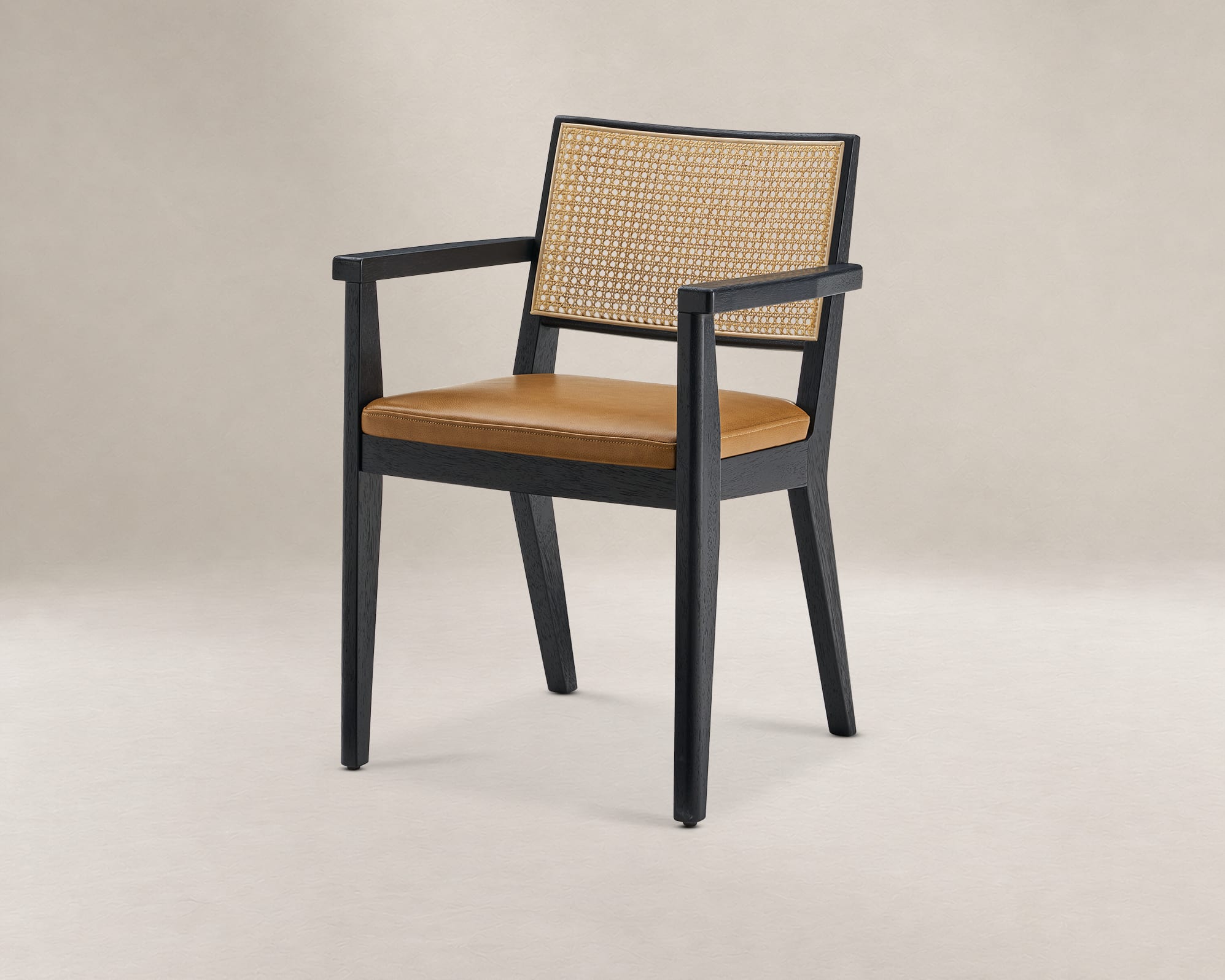 Sloane Cane and Leather Chair 2