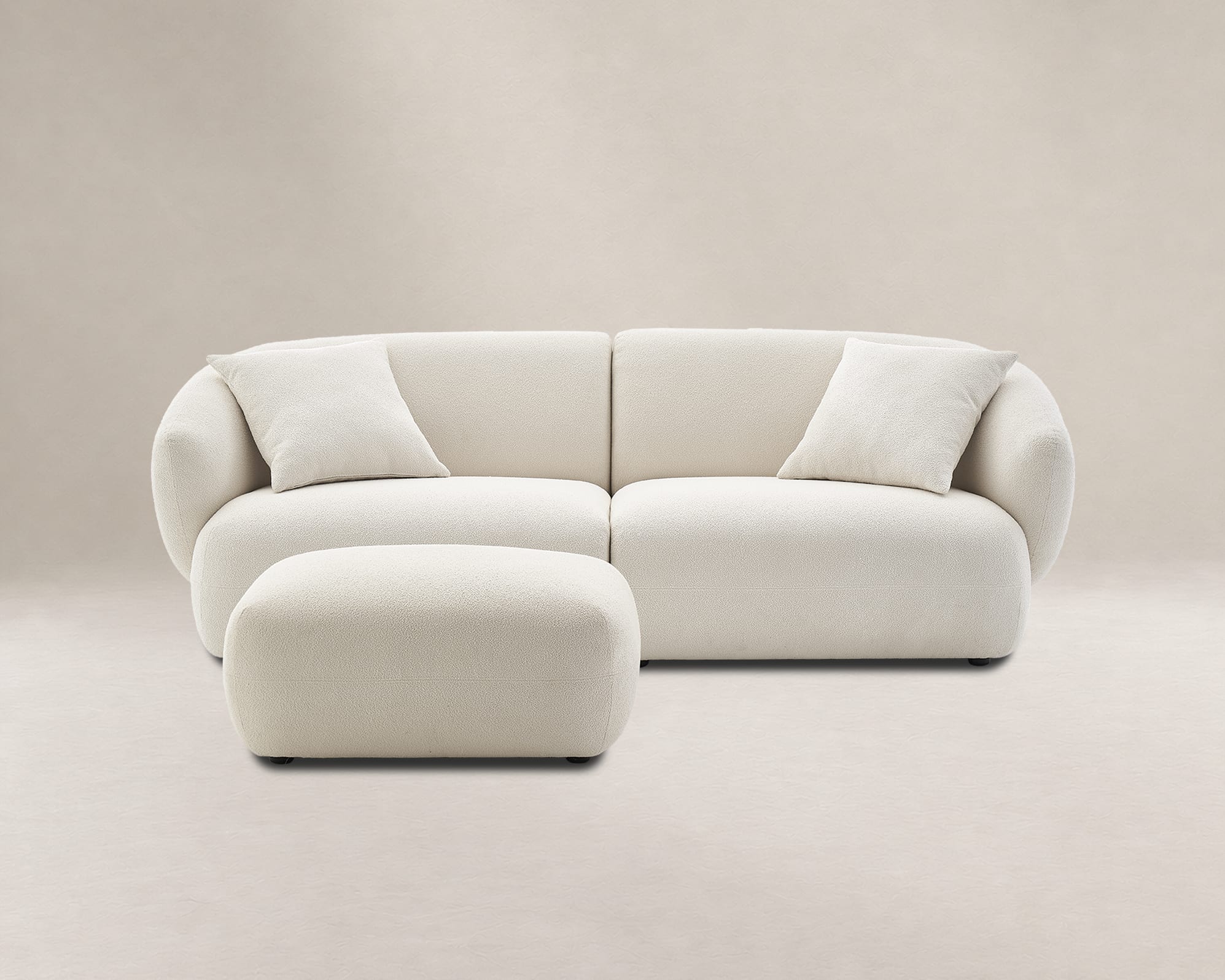 Auburn Performance Fabric 3 Seater Sofa with Ottoman 2
