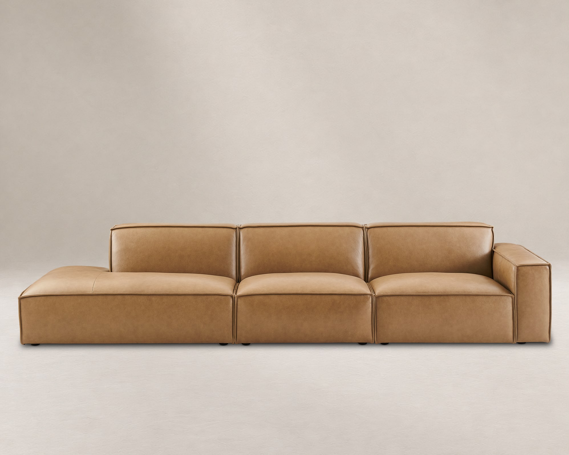 Jonathan Leather Extended Side Chaise Sofa 2