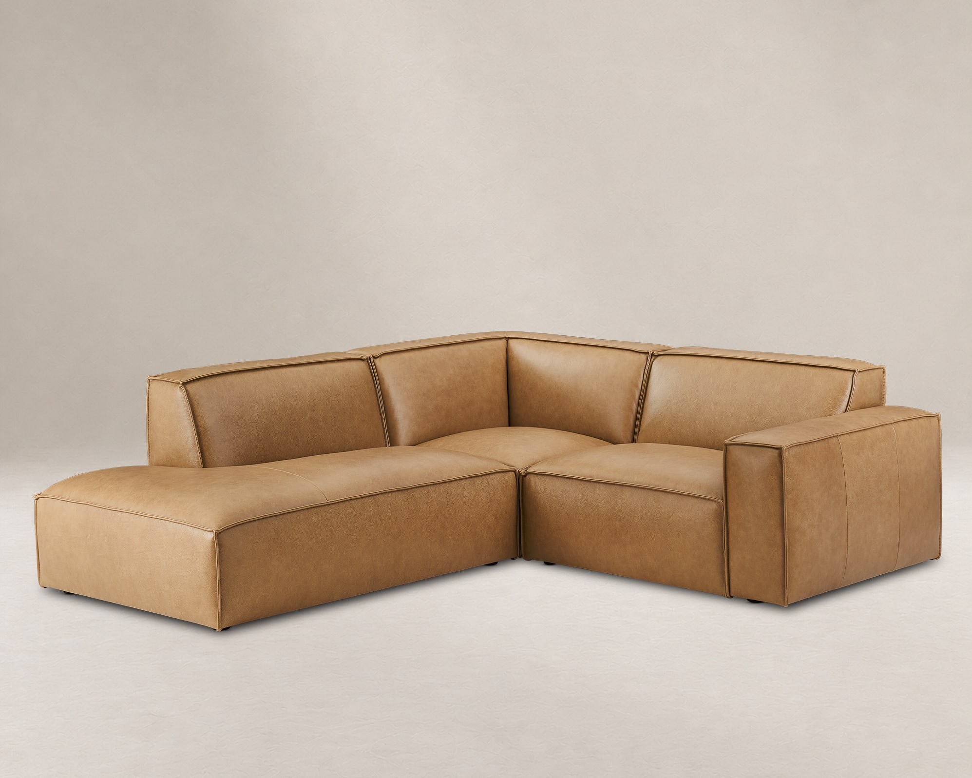 Jonathan Leather Side Chaise Sectional 2