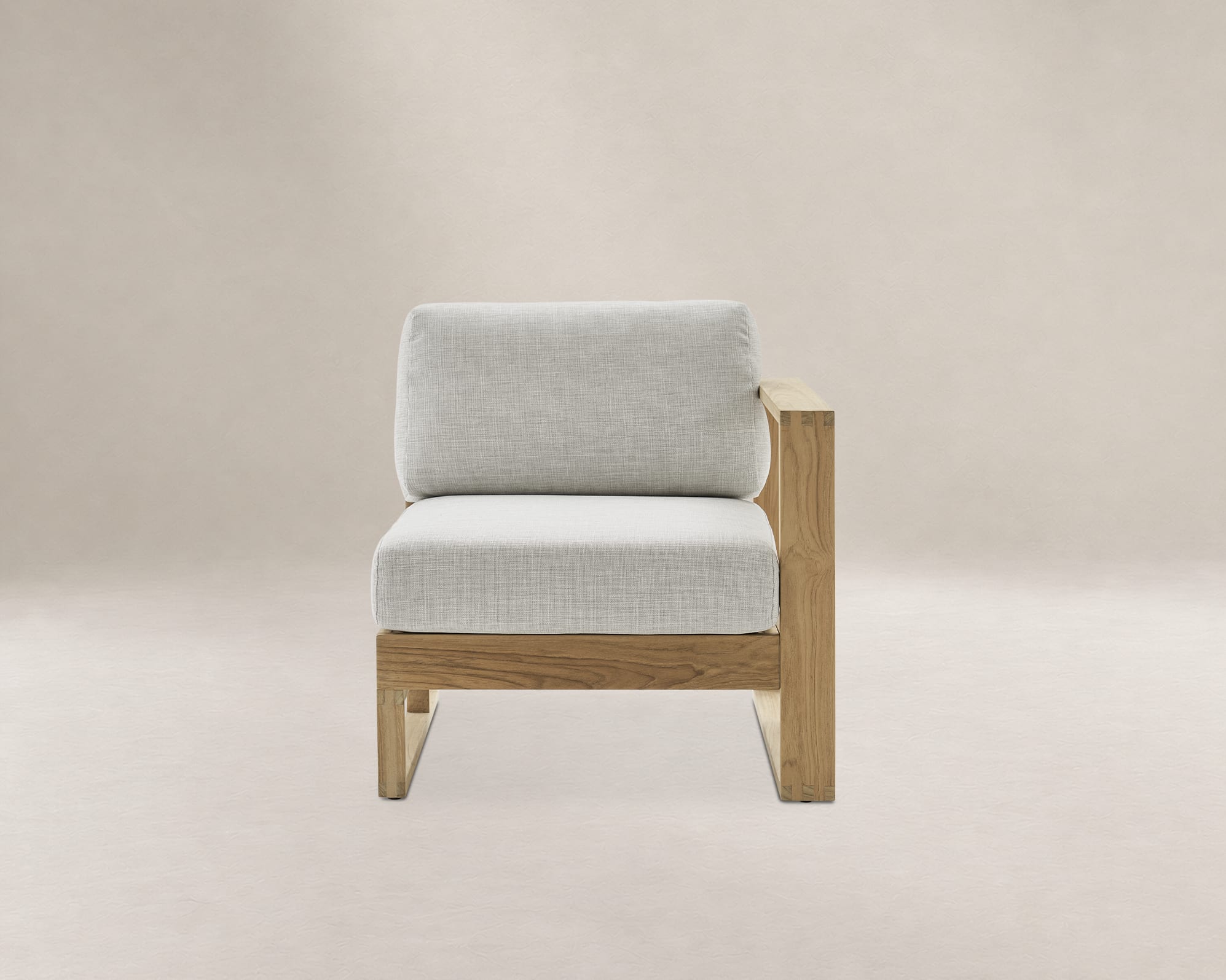 Rio Outdoor Teak Right Arm 1 Seater Couch 0