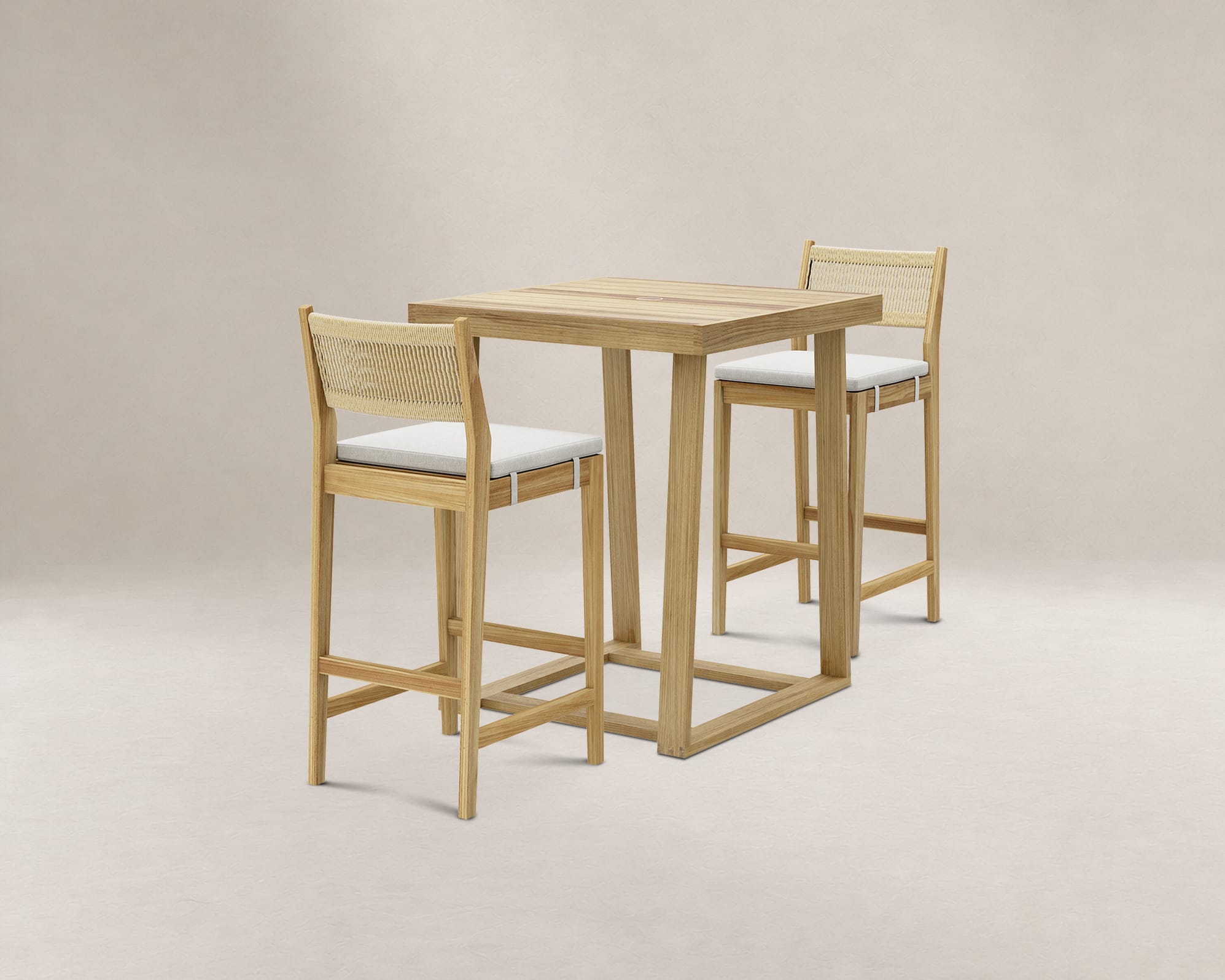 Rio Outdoor Teak Bar Table & Stool Set 1