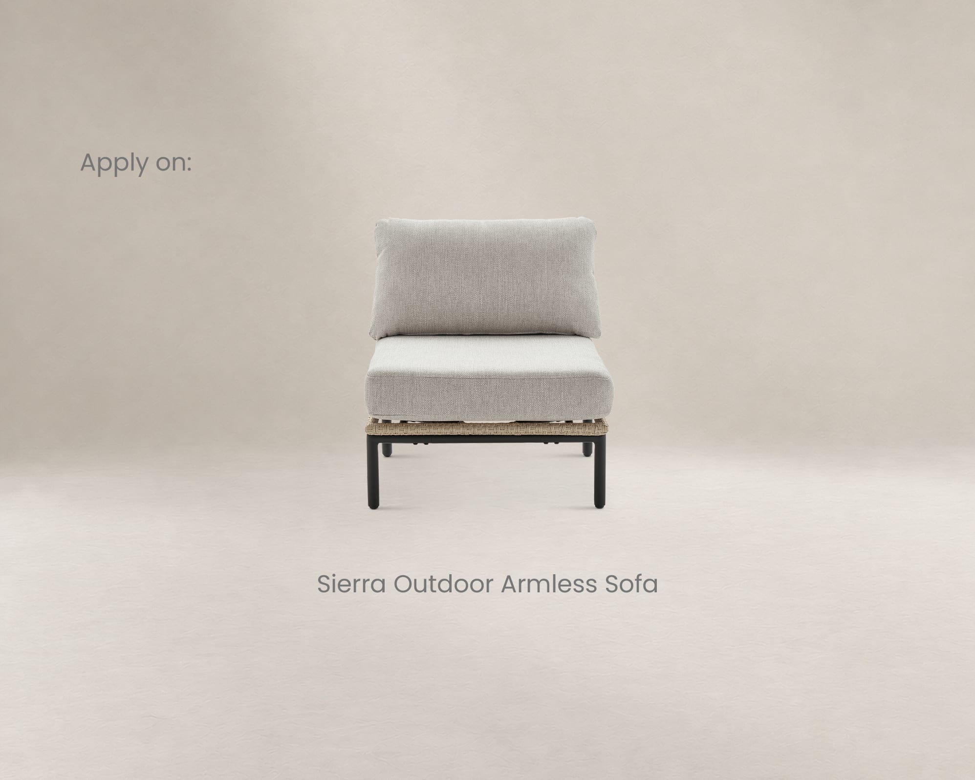 Sierra Outdoor Armless Couch Cover 4