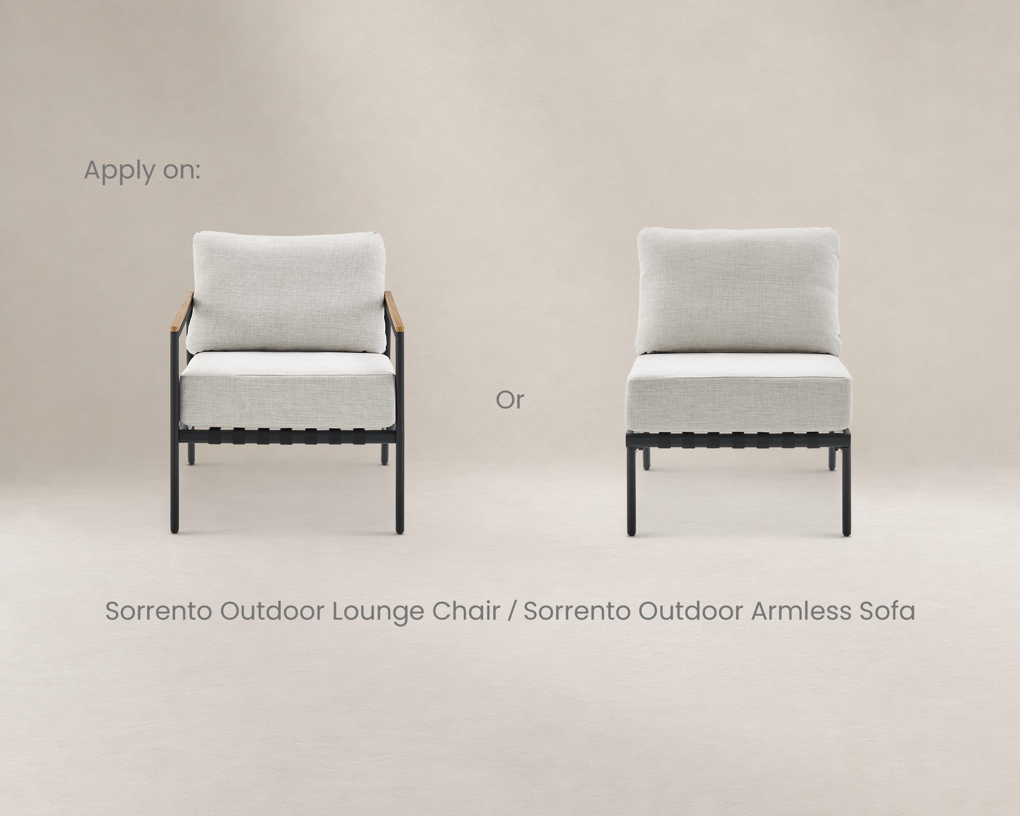 Sorrento Outdoor Armless Couch Cover 4