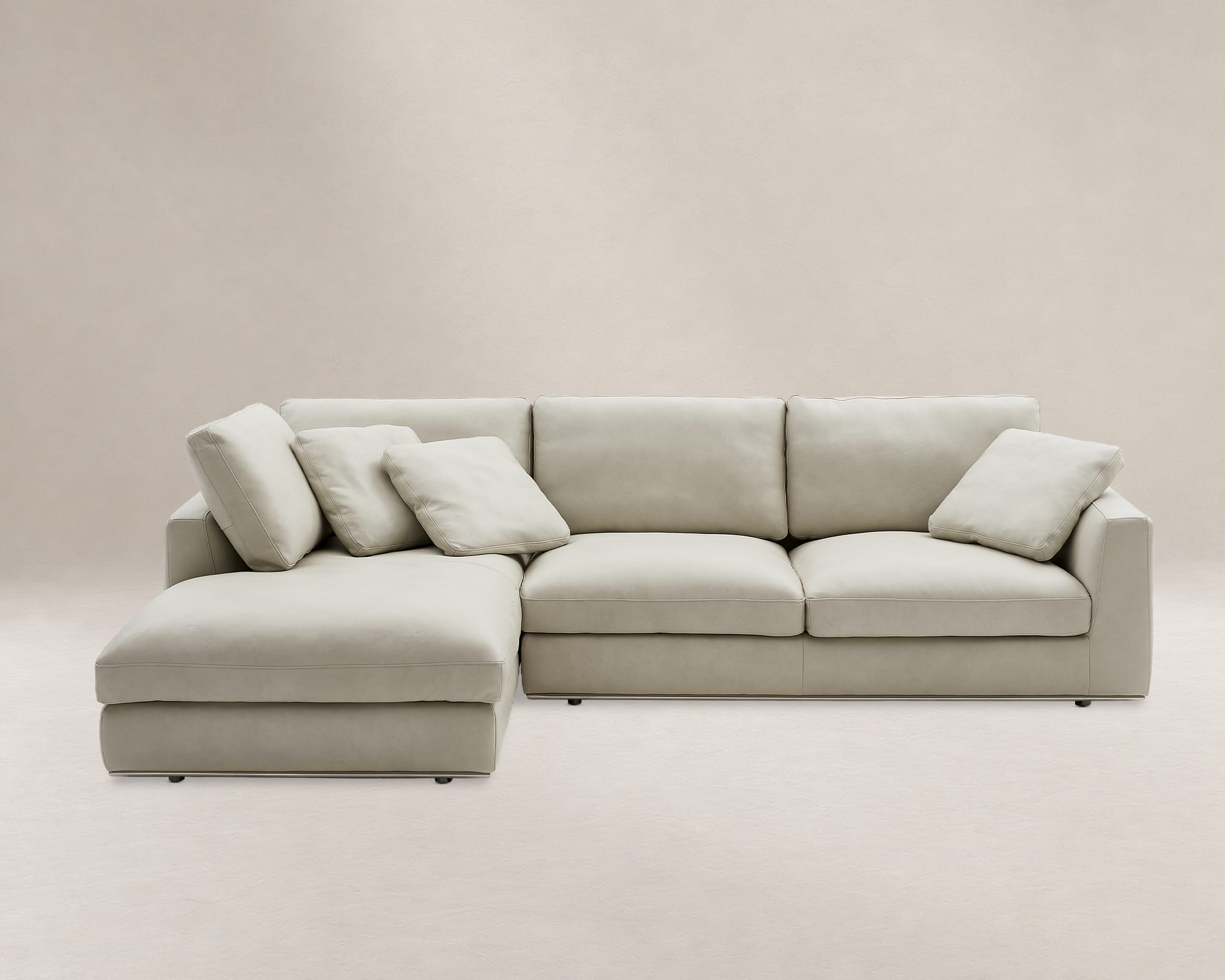 Hamilton Leather Chaise Sectional Sofa 1